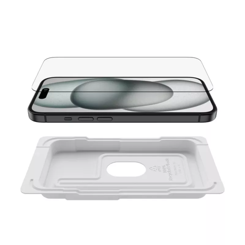 Ekraanikaitse Belkin ScreenForce iPhone 16 jaoks Löögi- ja Kriimustuskindel