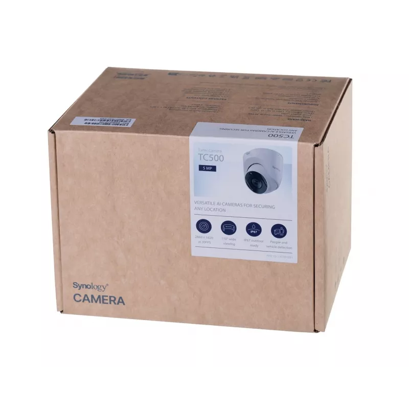 Synology TC500 turvakaamera, kupli IP-kaamera, sise- ja välikasutuseks, 2880 x 1620 pikslit, lagi