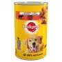 Märg koeratoit Pedigree Beef Adult 400 g purk — veiseliha maitse, 7,2 % valku, 3,8 % rasva, 82,5 % niiskust
