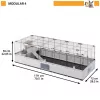 FERPLAST Modular 4 - puur küülikule ja kodusele meriseale - 179 x 72 x 56 cm