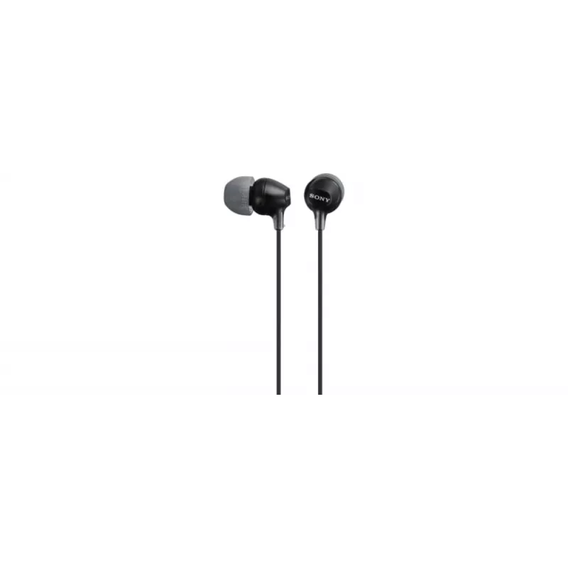 Sony MDR-EX15AP, juhtmega, 8 - 22000 Hz, kõned/muusika, 3 g, peakomplekt, must