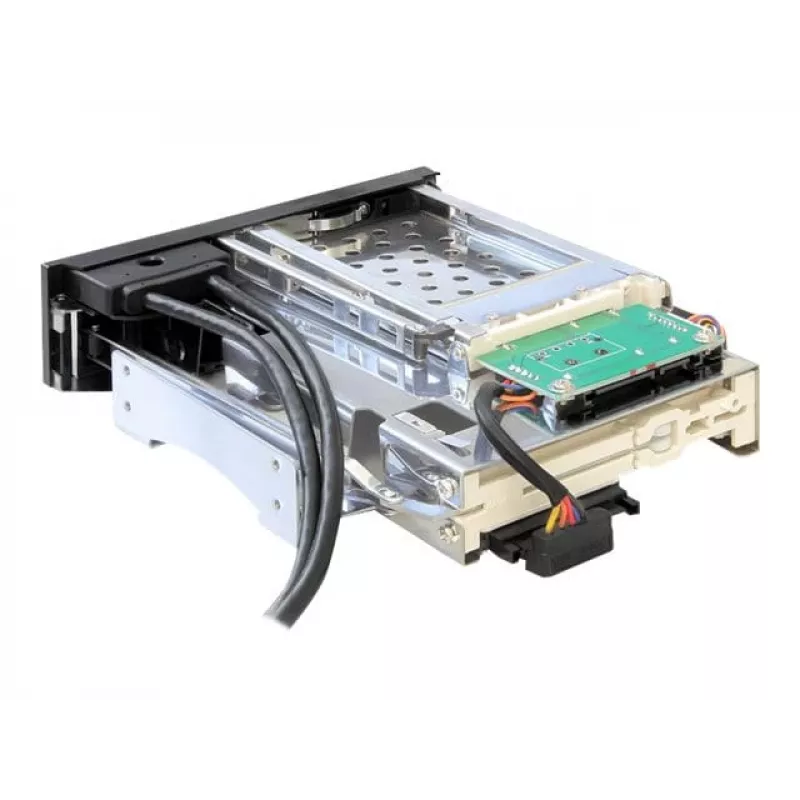 DeLOCK 5,25 mobiilne raam 1 x 2,5 + 1 x 3,5 SATA HDD + 2 x USB3.0 pordi jaoks - mobiilne mäluraam - 6,4 cm, 8,9 cm (2.5, 8,90cm (3.5)) (47209)