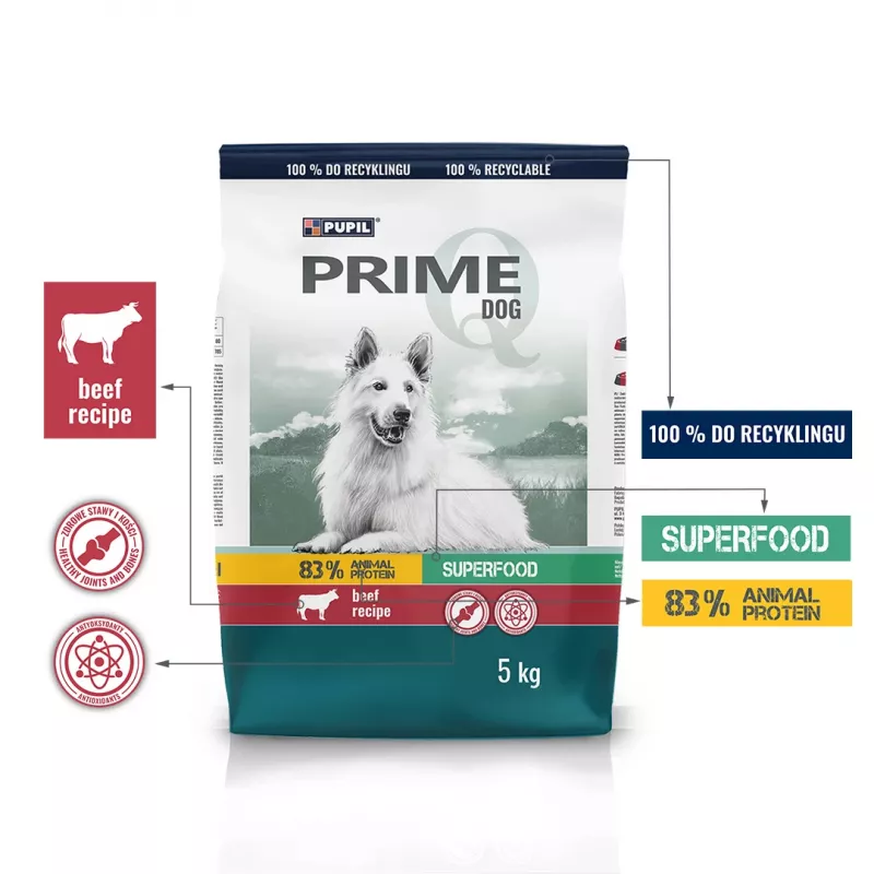 PUPIL Prime veiselihaga ja köögiviljadega rikas - kuiv koeratoit - 5 kg