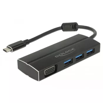 Sülearvuti dokk DeLOCK 63932 USB 3.2 Gen 1 USB-C must
