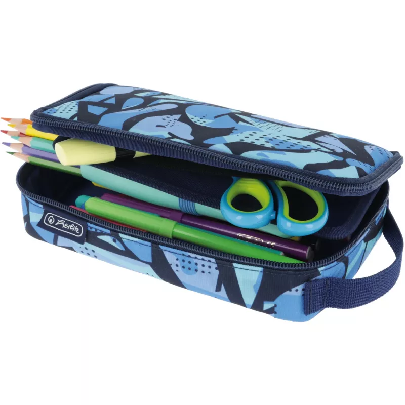 Pinal Herlitz 2 Go CamoBlue Polüester Sinine 210x130x60mm