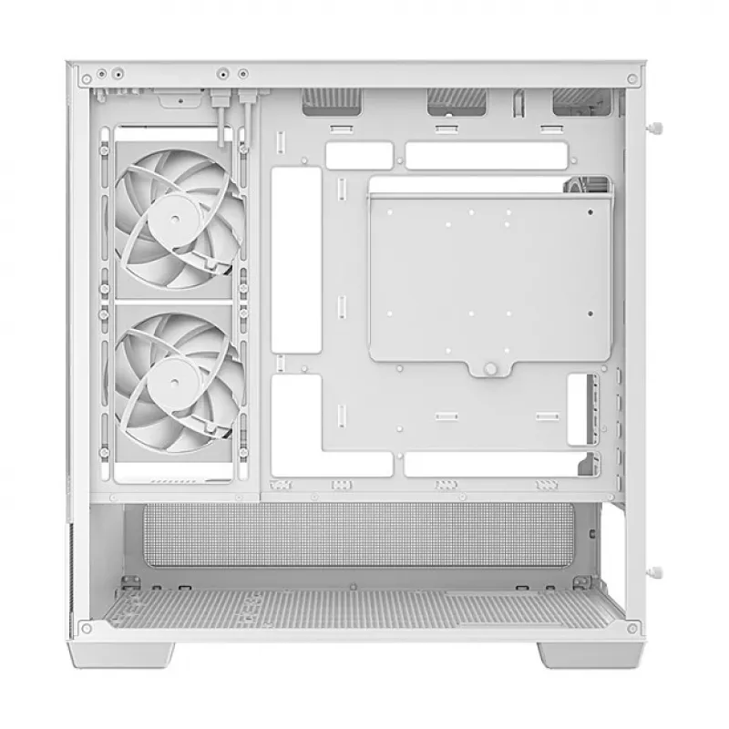 PC Midi Tower korpus DeepCool CG380 3F WH — Valge, 235×437×451 mm, toetab 2,5-tolliseid/3,5-tolliseid, alumine toiteplokk, 3x 120 mm ventilaatorid paigaldatud