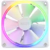 NZXT korpuse ventilaator F120 RGB 120 mm valge, 4-kontaktiline, 1800 p/min, 50,18 CFM, 18 LED-iga