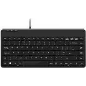 Perixx PERIBOARD-409 P, DE, Mini PS/2-klaviatuur, 2 jaoturit, must (PERIBOARD-409 P)