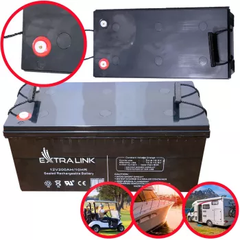 Extralink Accumulator AGM 12V 200Ah suletud pliiaku (VRLA), 12 V, 200 Ah, hooldusvaba