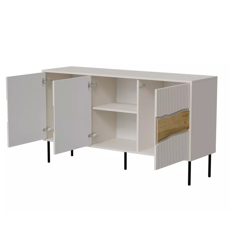 Kummut Cama Meble INSERTO 3D 143,5×40×80 cm — kašmiirviimistlus LED-ga