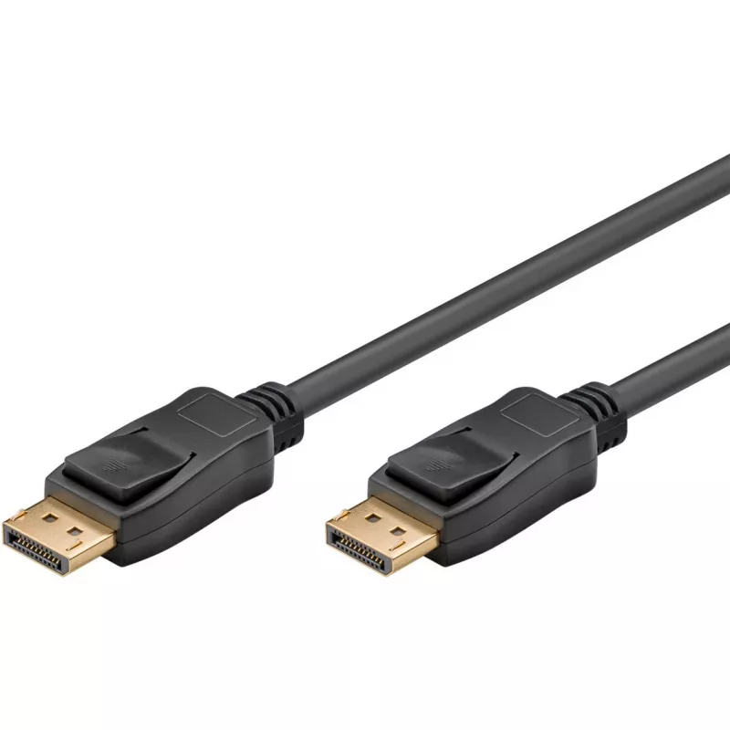 Kaabel DisplayPort 1.4 Pistmik > DisplayPort Pistmik (must, 2 meetrit, 8K)