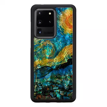Kaitsev nutitelefoni ümbris iKins Samsung Galaxy S20 Ultra jaoks — täheöö must