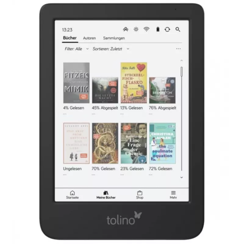 Tolino shine color e-luger puuteekraaniga 16 GB Wi-Fi must