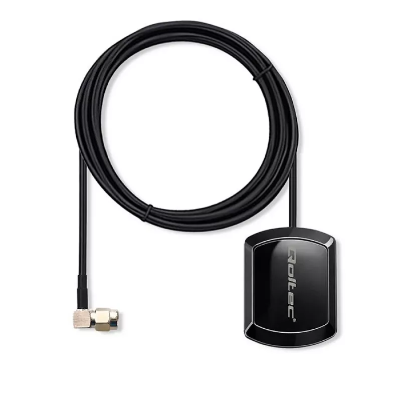 Väline GPS/GLONASS-antenn QOLTEC 28 dBi 50 W SMA täisnurkpistikuga