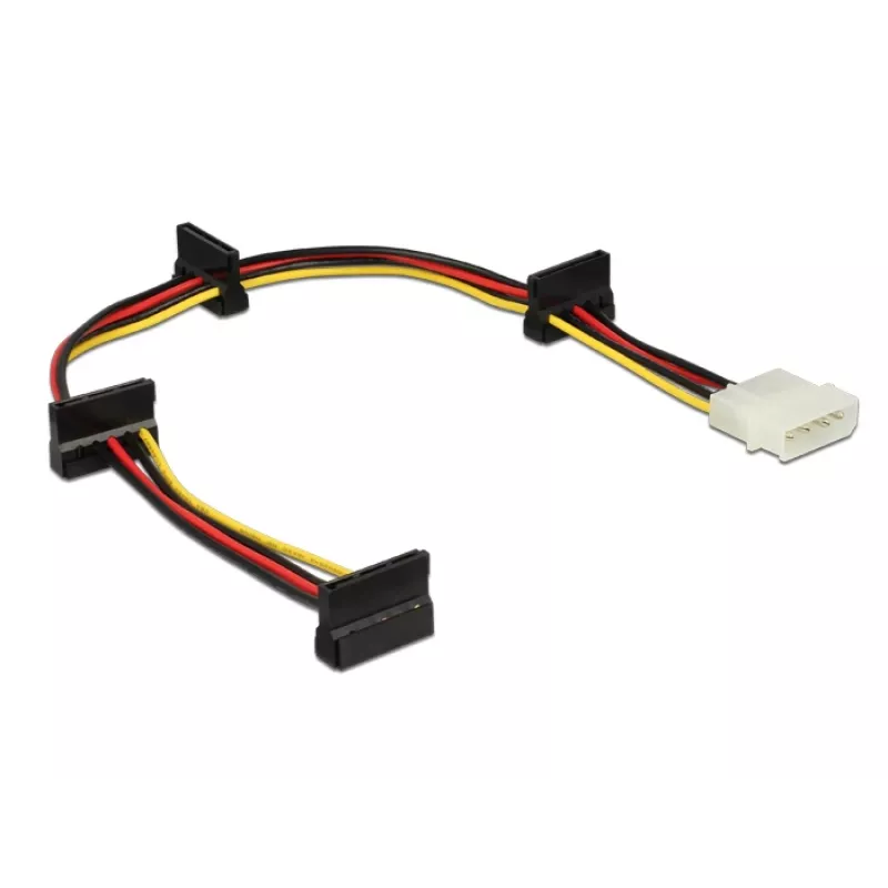 DeLOCK - toiteplokk - sisemine toiteplokk, 4-kontaktiline (S) -> SATA toide (R) - 40 cm - mitmevärviline (60142)