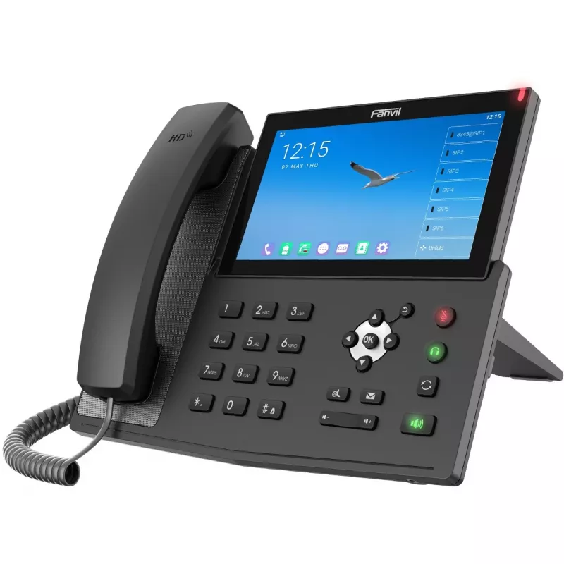 Fanvil X7A IP-telefon must 20 liini LCD Wi-Fi