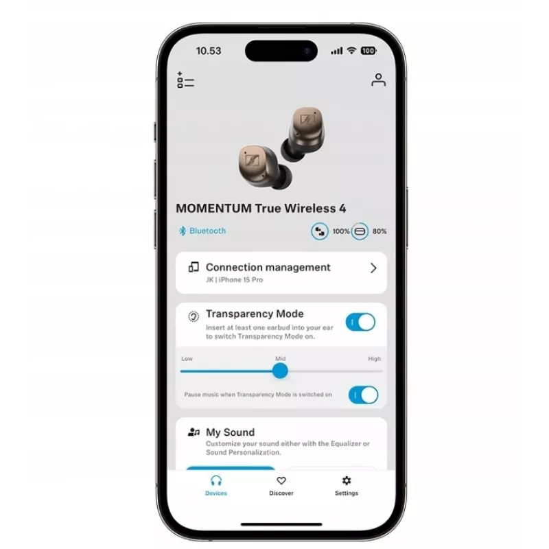 SENNHEISER Momentum MTW4 juhtmevabad Bluetooth mürasummutusega spordikõrvaklapid - valge ja hõbedane