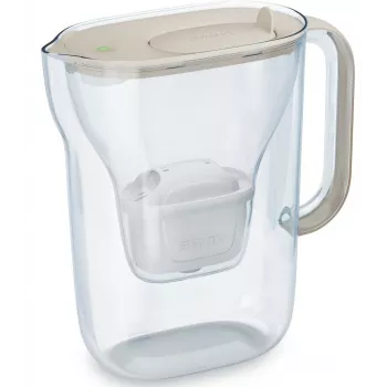 Veefiltrikann BRITA Style Essential 2,4 L koos 2 asenduskassetiga (liivavärvi)