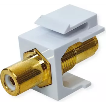 VALUE ROLINE Keystone-ühendus RCA varjestatud plastist valge (25.99.8211)