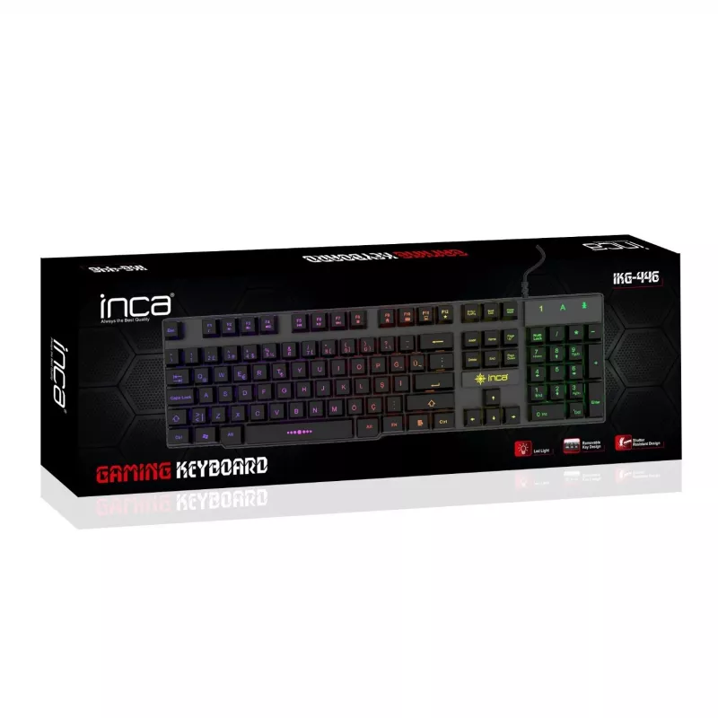 Incase mänguklaviatuur IKG-446 Regenbogen, RGB, saksa paigutusega jaemüük