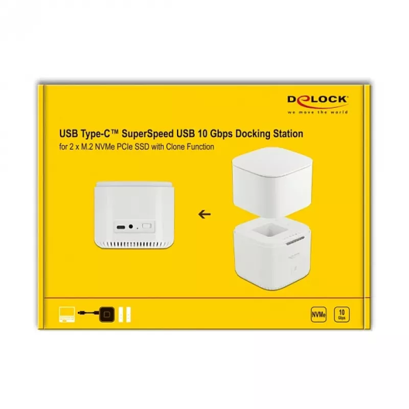 SSD-korpus DeLOCK 63331 valge M.2