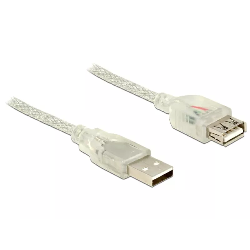 USB-kaabel DeLOCK 83881 USB 2.0 1 m USB A Transparentne
