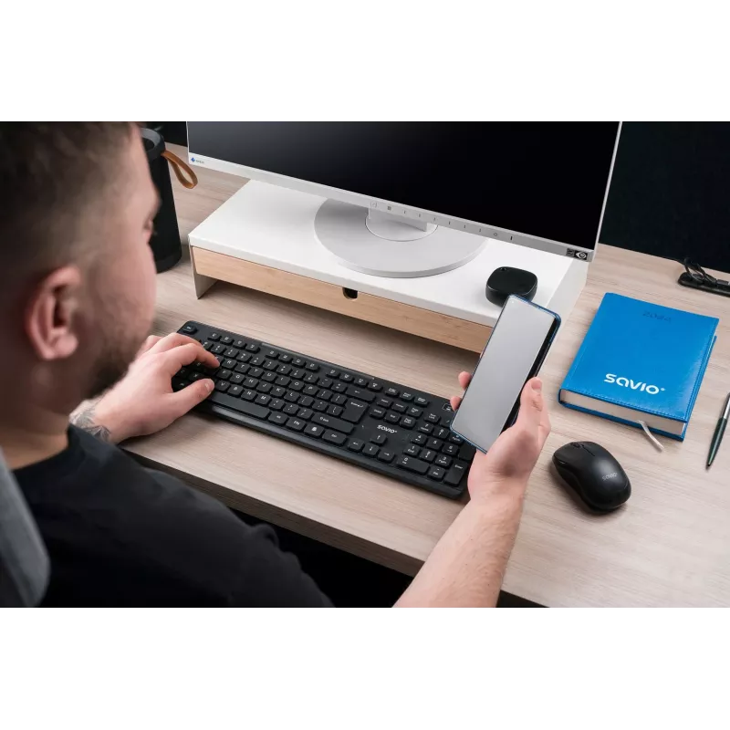 Savio KB-02 klaviatuur Kodu/Kontor USB QWERTY Must