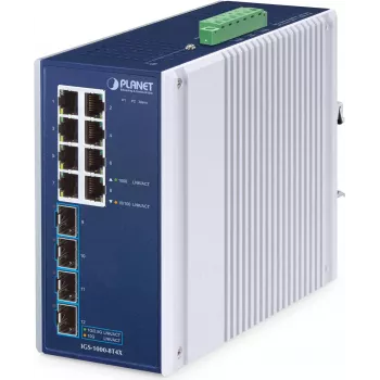 PLANET IP30 tööstuslik 8-pordiline haldamata Gigabit Ethernet lüliti
