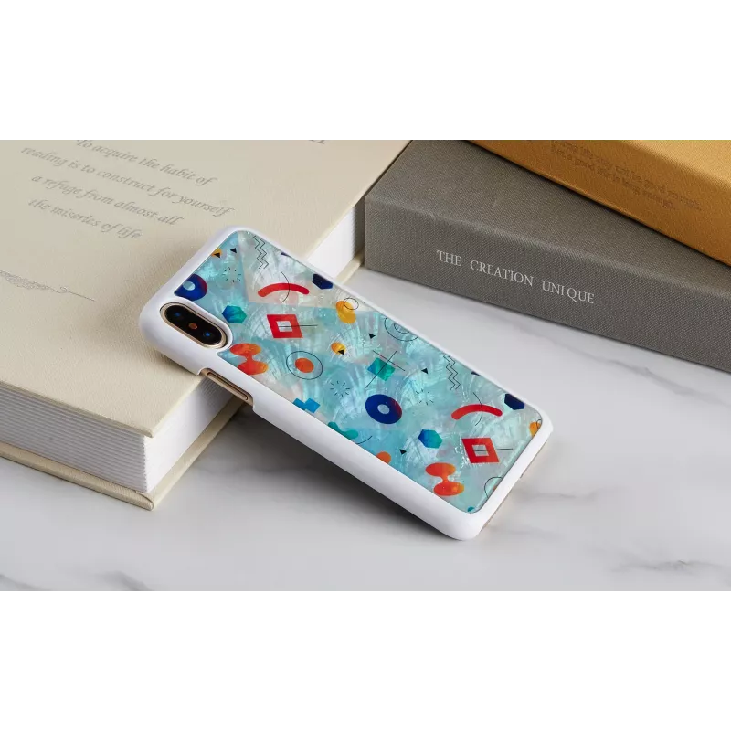 Telefonikorpus iKins iPhone XS / iPhone X S jaoks – valge poppin rock kaitsev tagakate
