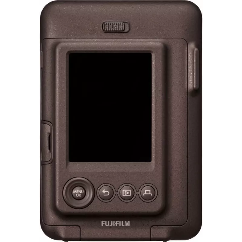 Hetke jäädvustav kaamera Fujifilm Instax mini LiPlay — 1/5 tolli 2560×1920 CMOS, prindib 86×54 mm, 2.7 tolli TFT, pronks