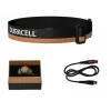 Pealamp Duracell DH1500R — must/oranž, laetav käed-vabad valgus