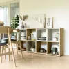 Raamatukapp top e shop MALAX 2X4 SONOMA, Sonoma tamm, 8 riiulit, 1470×300×750 mm