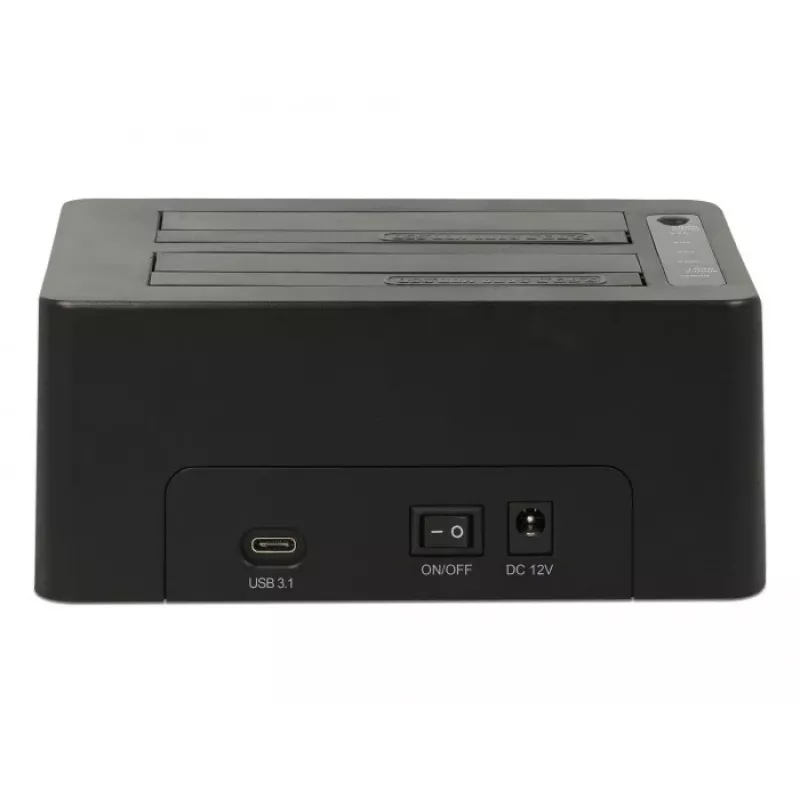 DeLOCK - HDD-Dockingstation Schächte: 2 - SATA 6Gb/s - 6 Gbit/s - USB 3,1 (Gen 2) - Schwarz (63957)