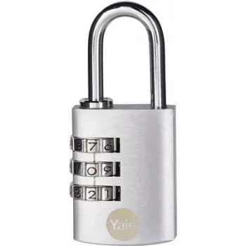 YALE Y151B/30/125/1 tabalukk 30 mm hõbedane kombinatsioonlukk