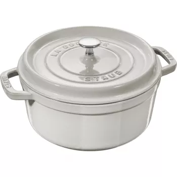 Ümmargune malmpott Staub La Cocotte 3,8 l trühvel — emailitud, tihedalt suletav kaas
