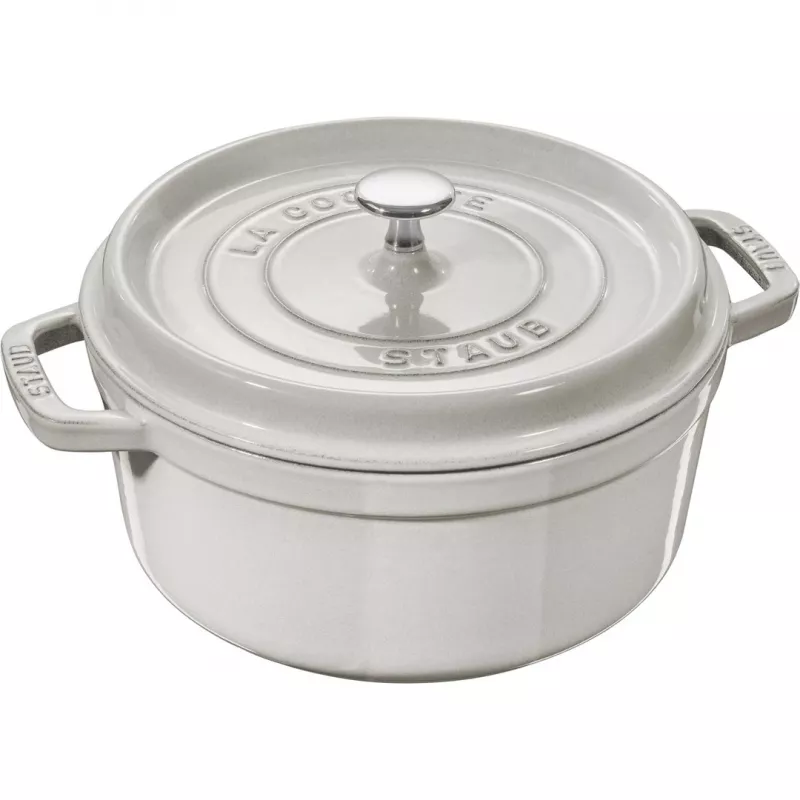 Ümmargune malmpott Staub La Cocotte 3,8 l trühvel — emailitud, tihedalt suletav kaas