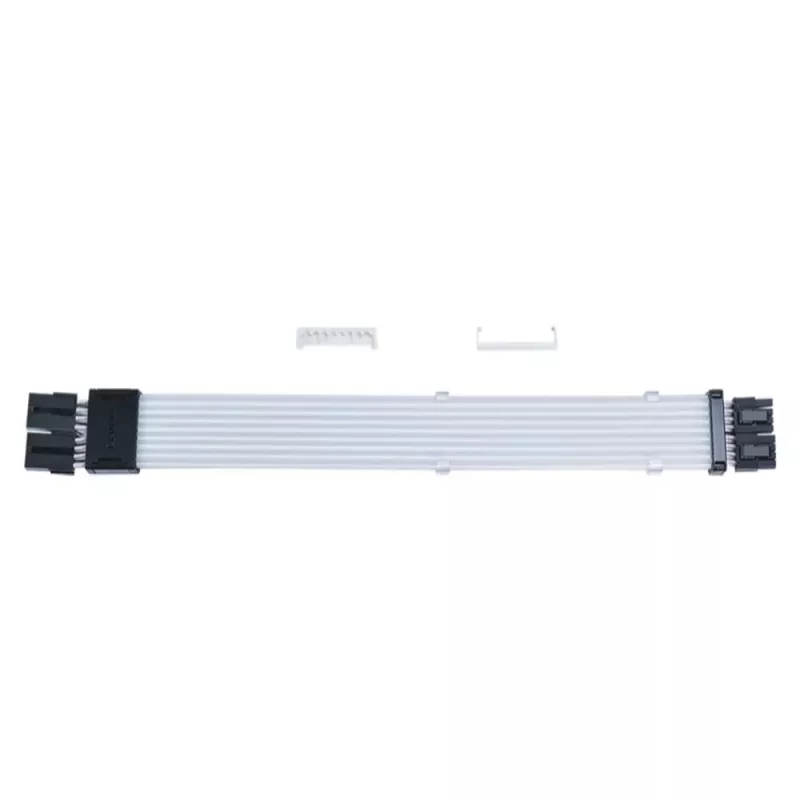 Lian Li Strimer Wireless PCIe RGB kaabel, 2x 8‑kontaktilist pistikut, 0,34 m, must/läbipaistev, silikoon/TPE