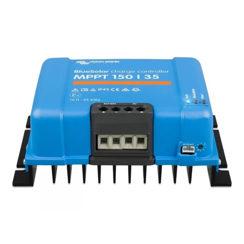 MPPT päikeselaadimiskontroller BlueSolar 150/35 — 150V PV sisend, 35A laadimisvool