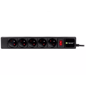 Liigpingekaitse TRACER PowerGear Tracer 47138 5 m must pistikupesadega pikendusjuhe 5 m kaabliga