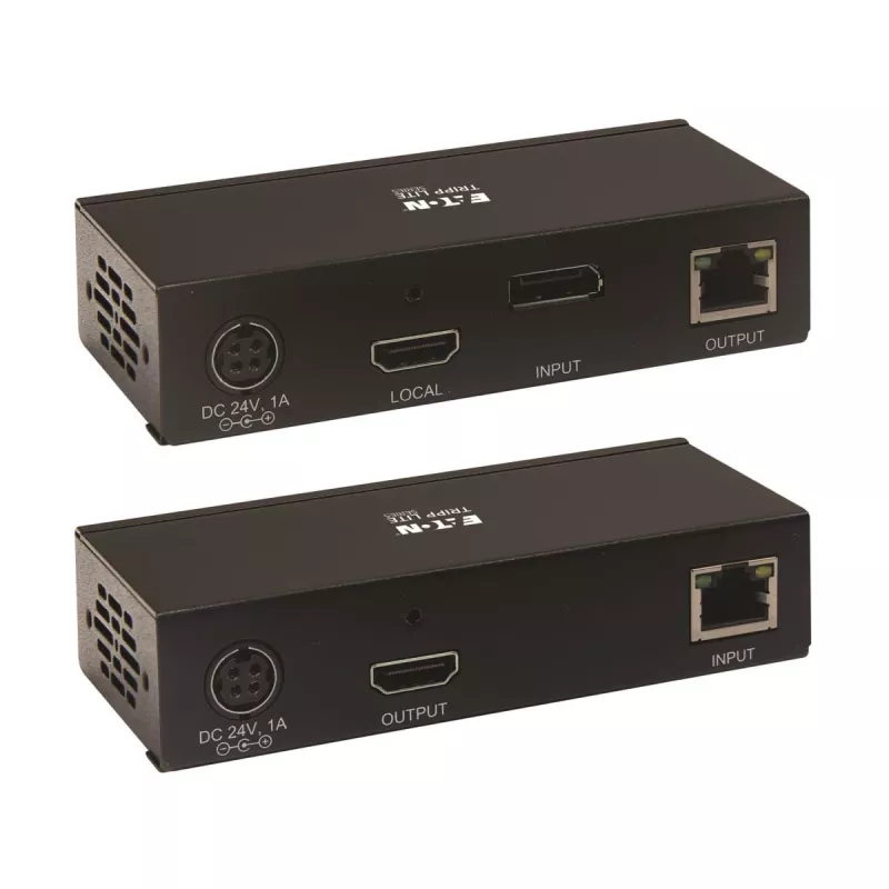 Eaton Tripp Lite Series DisplayPort-HDMI üle Cat6 pikenduskomplekt KVM-toega, 4K 60Hz, 4:4:4, USB, PoC, HDCP 2.2, kuni 230 jalga, TAA - Video/Heli laiendus, HDMI, Di