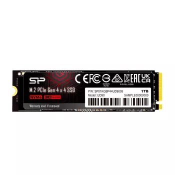 M.2 NVMe SSD Silicon Power UD90 1 TB PCIe 4.0, lugemine 4800 MB/s, kirjutamine 4200 MB/s, 3D NAND, NVMe 1.4