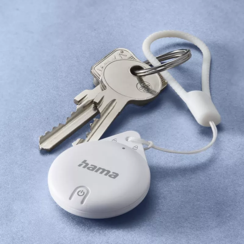 HAMA Item Finder 00185815 Bluetooth Apple Find My rakendusele, valge — jälgija isiklike esemete leidmiseks