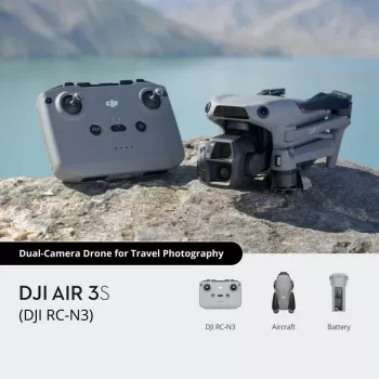 Kvadrokopter DJI Air 3s RC-N3 — 50 MP kaamera, 4K 3840×2160, 4 rootorit, max 27 m/s, 32 000 m ulatus, 4276 mAh aku, hall