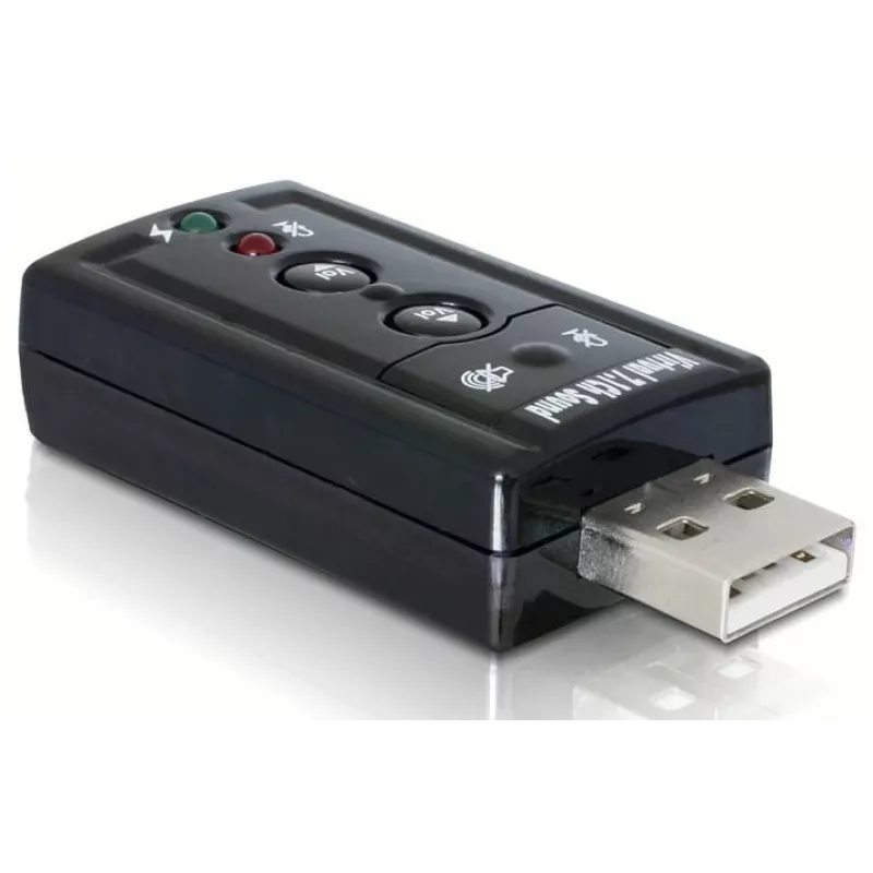 DeLOCK USB heliadapter 7.1 - helikaart - stereo - USB (61645)