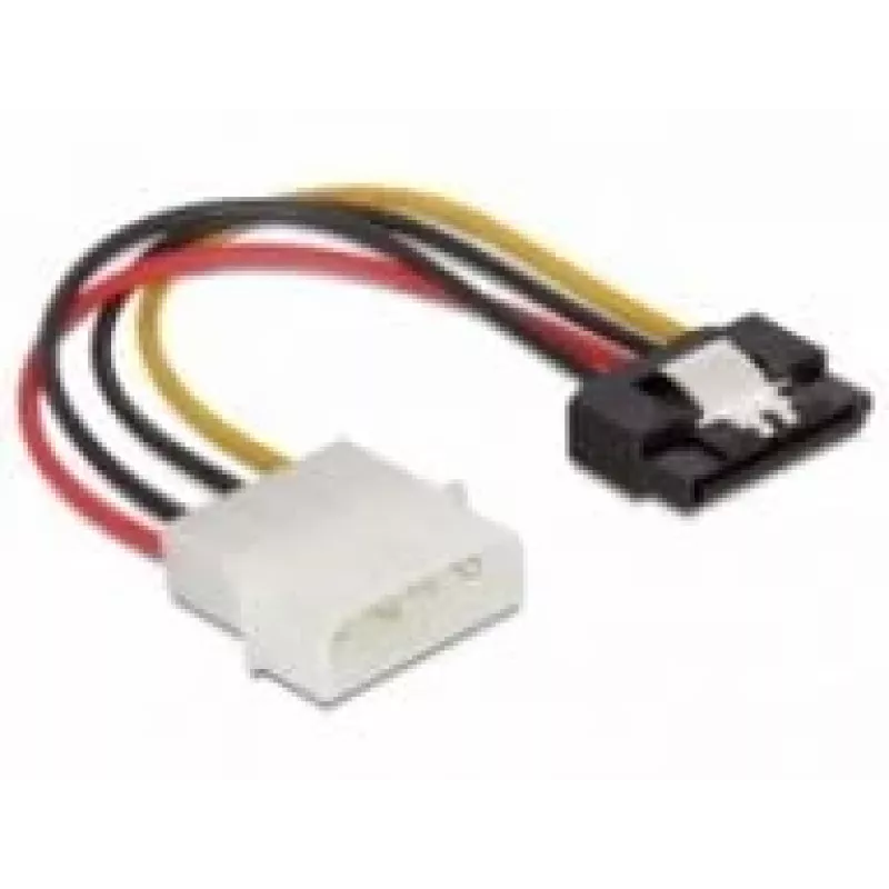 SATA HDD kaabel DeLOCK 60120 4pin isane metallklambriga sirge 0,12 m