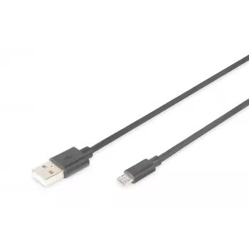 Assmann USB 2.0 ühenduskaabel. tüüp A - mikro B M/M. 1,0 m. USB 2.0 ühilduv. UL. must (AK-300110-010-S)