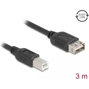USB-kaabel DELOCK 81532 — USB 2.0, USB A USB B-le, 3 m, must