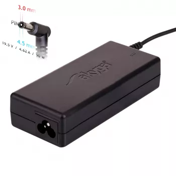 Akyga AK-ND-53 sülearvuti toiteadapter 19,5 V / 4,62 A, 90 W, 4,5 x 3,0 mm tihvtiga pistik, Dell jaoks