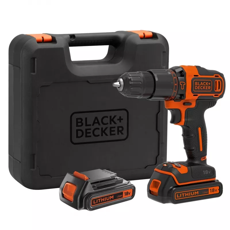 Black & Decker BDCHD18KB-QW puur, padrunita, must, oranž