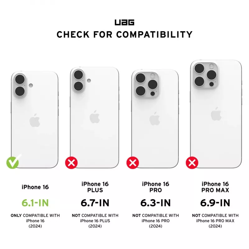 Urban Armor Gear Civilian mobiiltelefoni ümbris 15.5 cm (6.1) kate Must